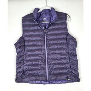 REI Co-op Puffer Down Vest Womens XXL Purple Packable Lightweight